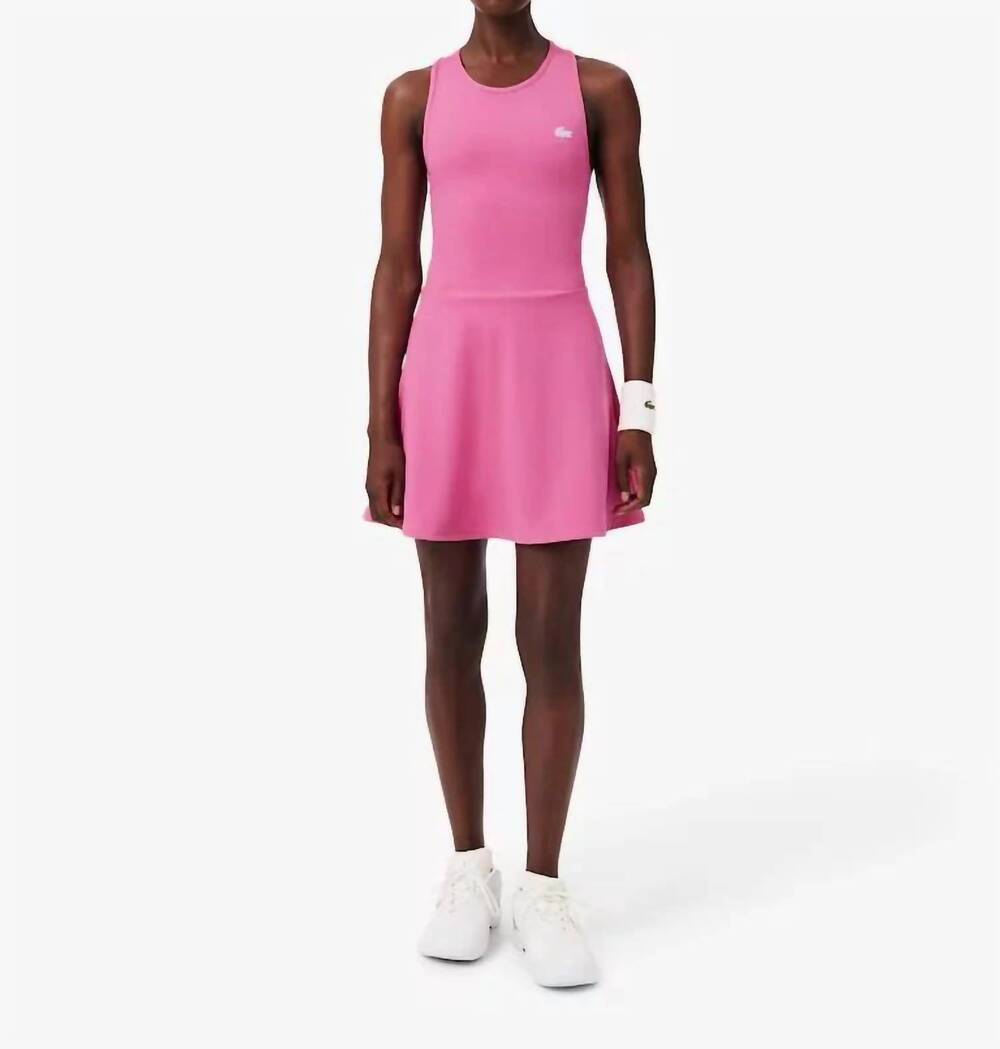 NEW LACOSTE ultra dry sport mini dress in pink
